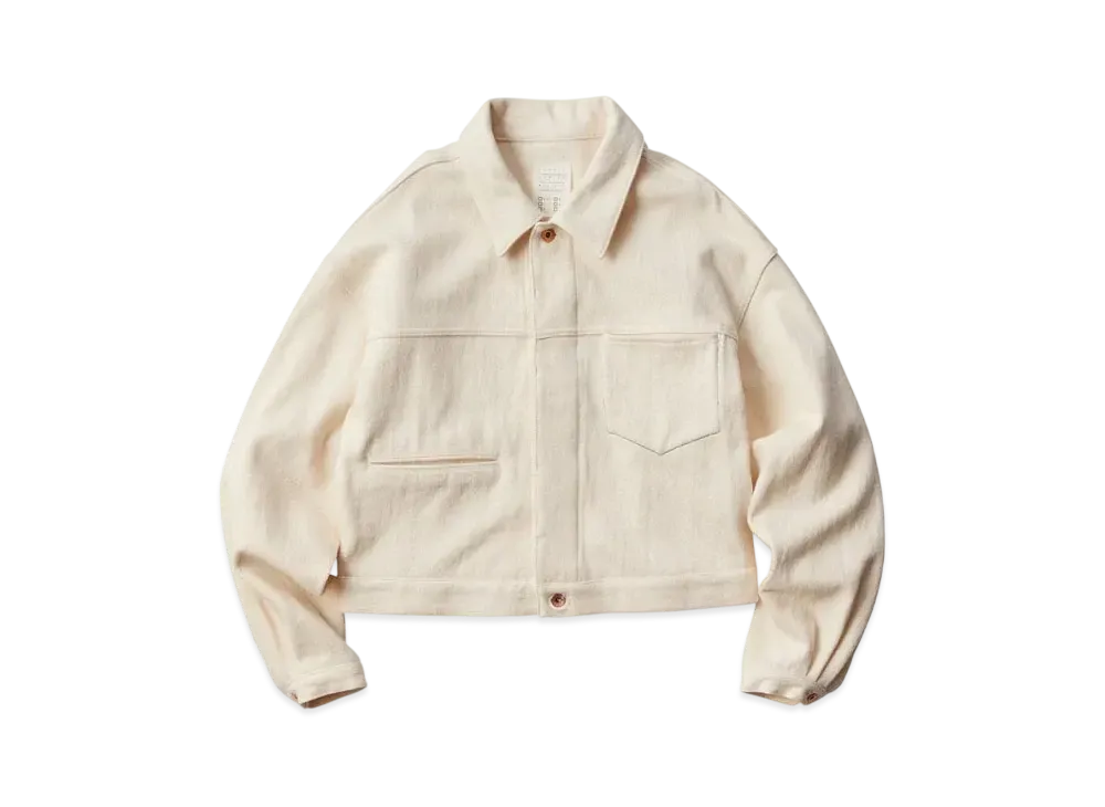 KURO Loose Denim Jacket "Off White"