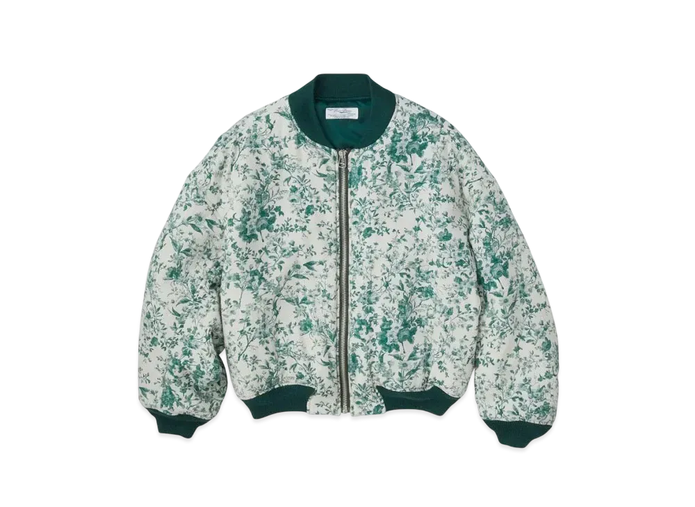 KURO Old Fashioned Floral Pattern Ma-1 "Green"