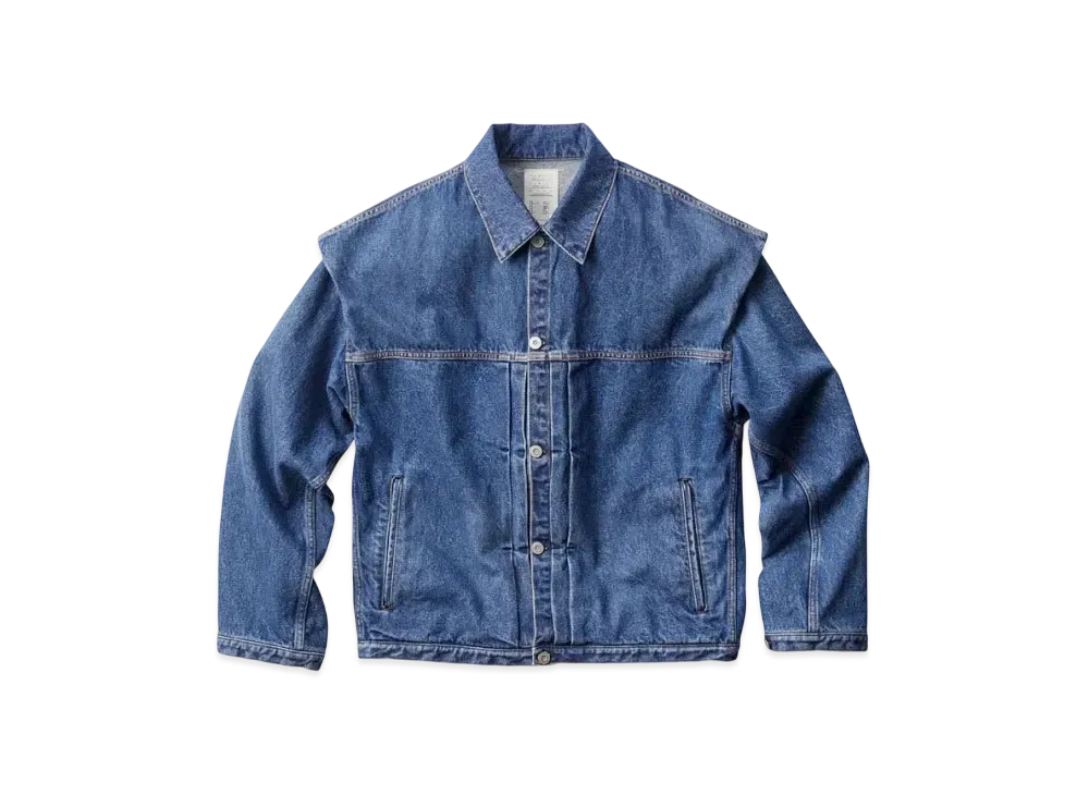 KURO Power Shoulder Denim Jacket "Indigo"