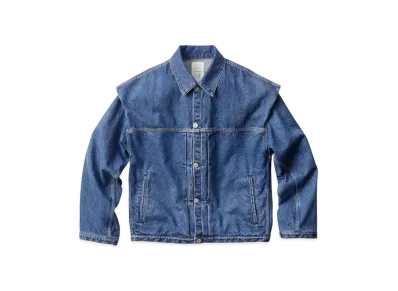 KURO Power Shoulder Denim Jacket "Indigo"