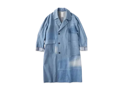 KURO Remake Denim Military Mark Coat "Indigo"
