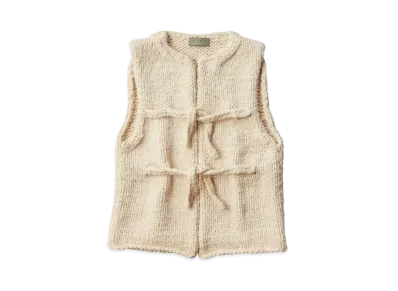KURO Hand Knit Vest "White"