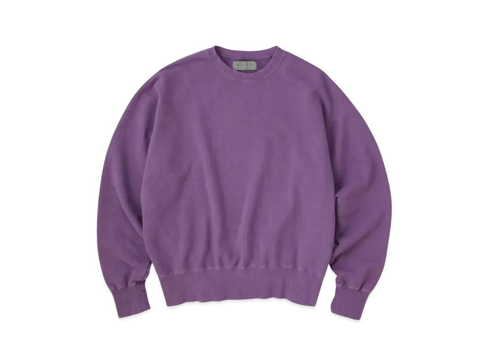 KURO Used Washed Crew Neck Sweat "Purple"