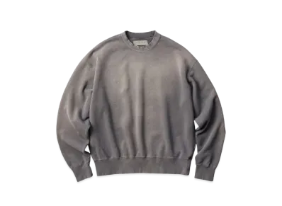 KURO Used Dyed Damage Crew Neck Sweat "Black"