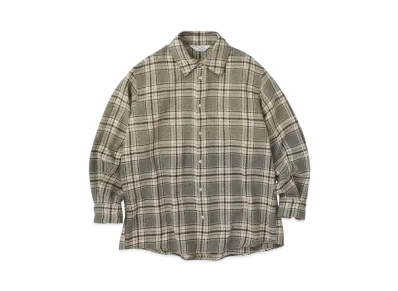 KURO Used Wash Old Style Check Shirt "Grey"