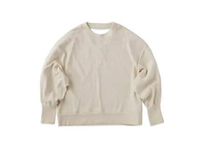 KURO Military Rib Oversized Opened Back L/S Tee "Ivory"