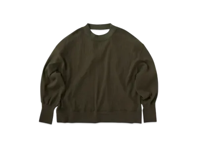 KURO Military Rib Oversized Opened Back L/S Tee "Khaki"