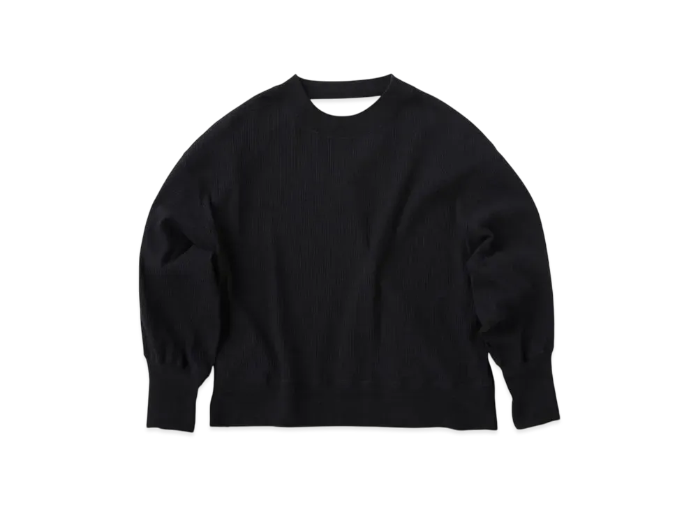 KURO Military Rib Oversized Opened Back L/S Tee "Black"