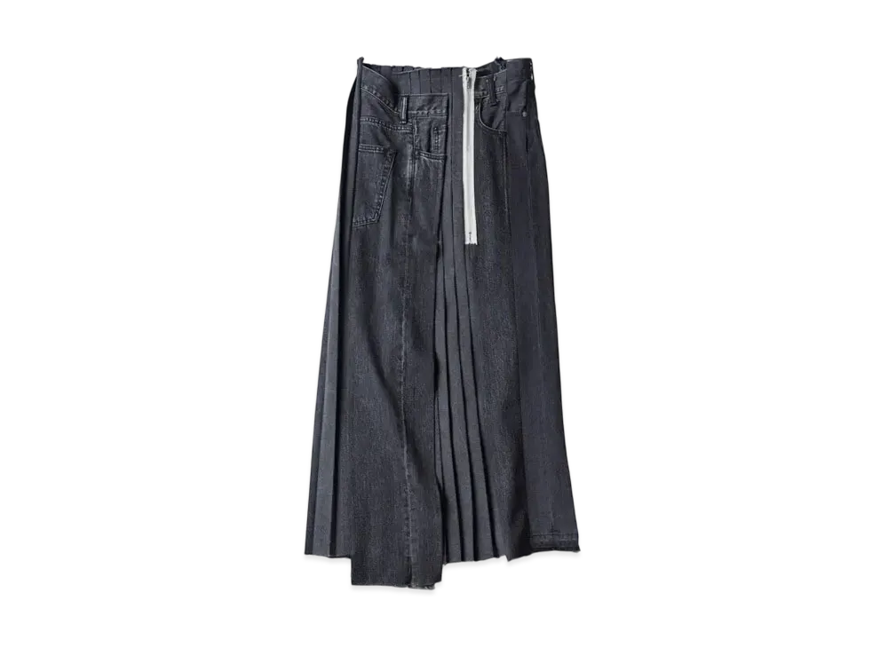KURO Remake Denim Mark Vi Skirt "Black"