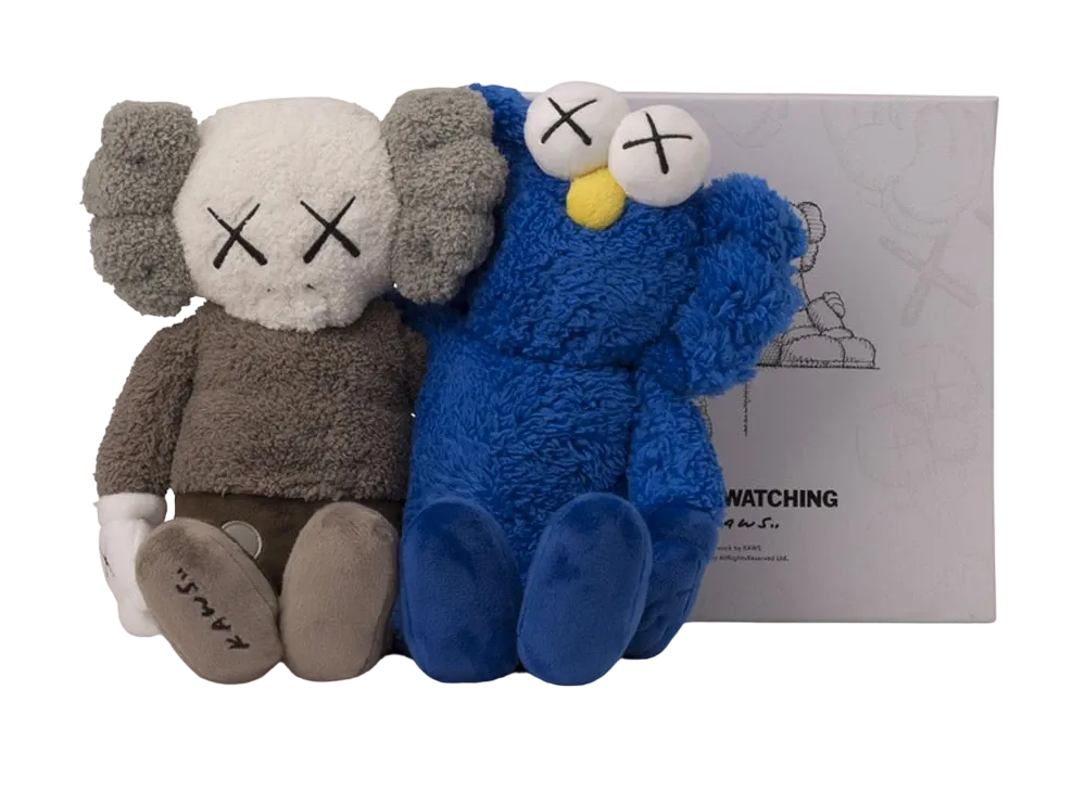 KAWS Seeing/Watching Plush "Grey/Blue"