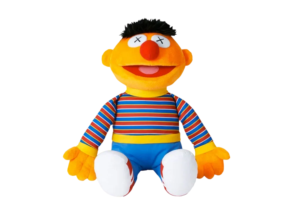 KAWS Sesame Street Uniqlo Ernie Plush Toy "Orange"