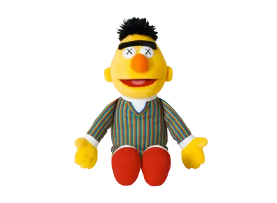KAWS Sesame Street Uniqlo Bert Plush Toy "Yellow"