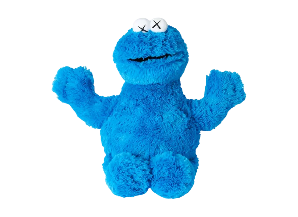 KAWS Sesame Street Uniqlo Cookie Monster Plush Toy "Blue"