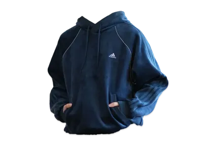 adidas Velor Sweat Hoodie Oversize Utility Street "Navy"