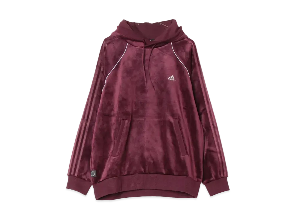 adidas Velor Sweat Hoodie Oversize Utility Street "Maroon"
