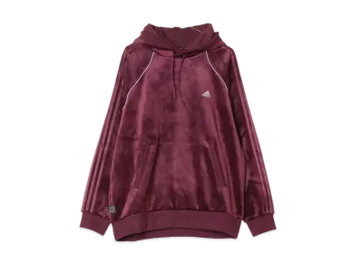 adidas Velor Sweat Hoodie Oversize Utility Street "Maroon"