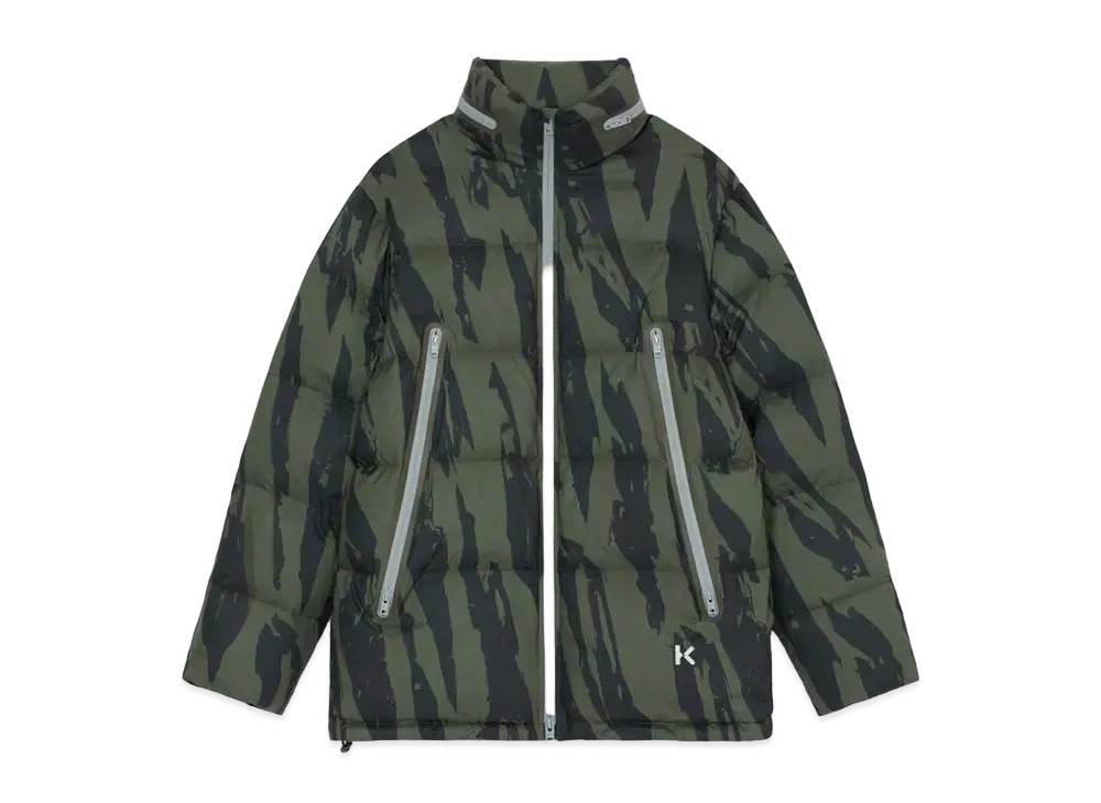 KENZO Down Jacket 'Pleat Camo' "Bronze"