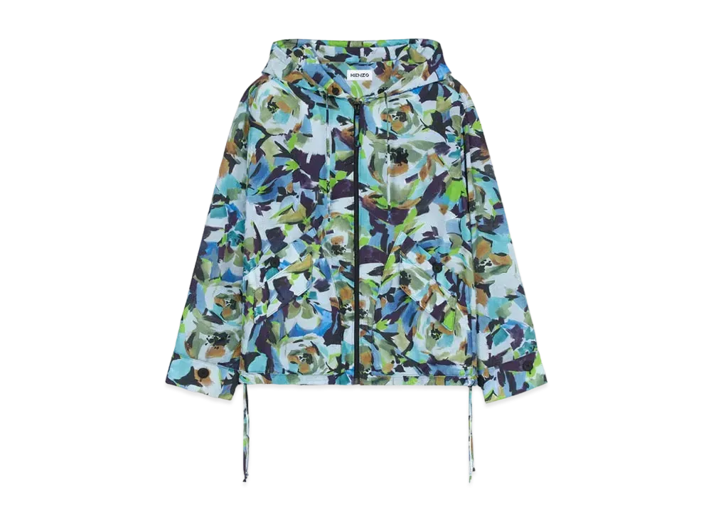 KENZO Hooded Hoodie 'Archive Floral' "Sapphire"