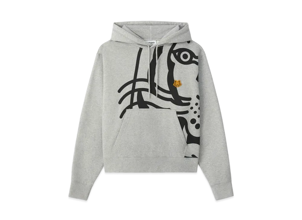 KENZO Hooded SweatShirt K-Tiger Tiger Crest "Pearl Grey"