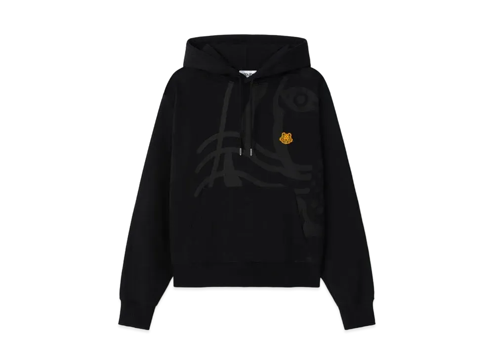 KENZO Hooded SweatShirt K-Tiger Tiger Crest "Black"