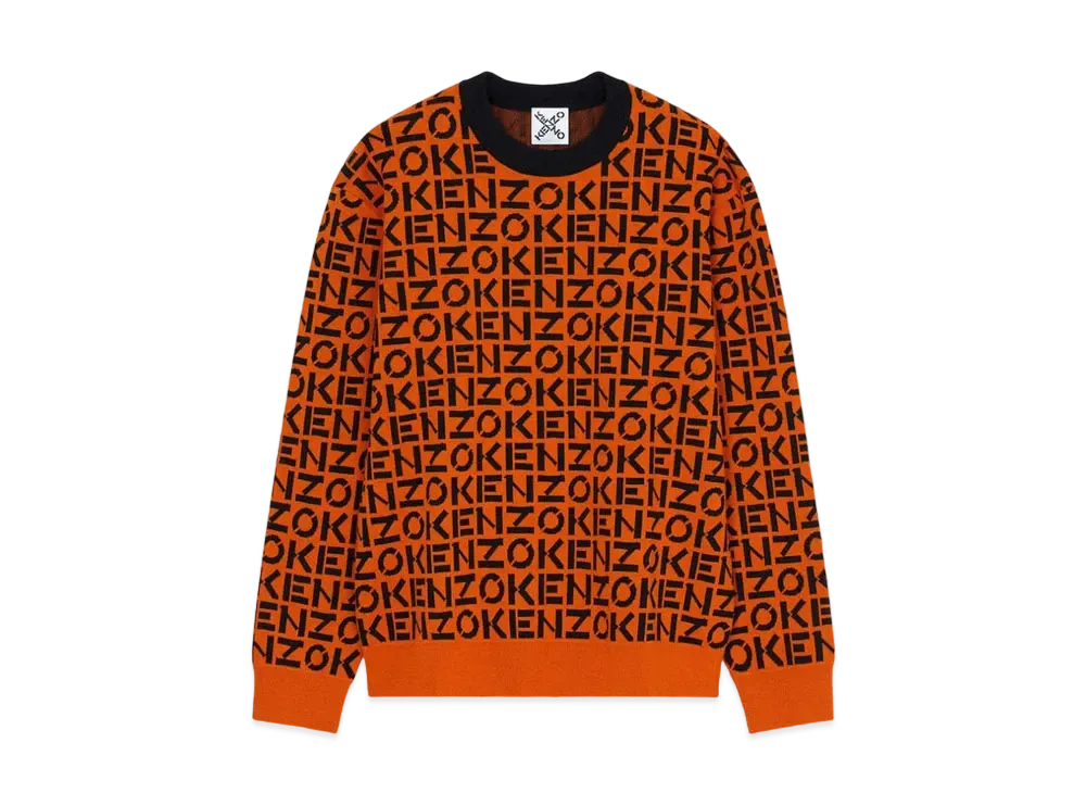 KENZO Sweater Monogram KENZO Sport "Deep Orange"