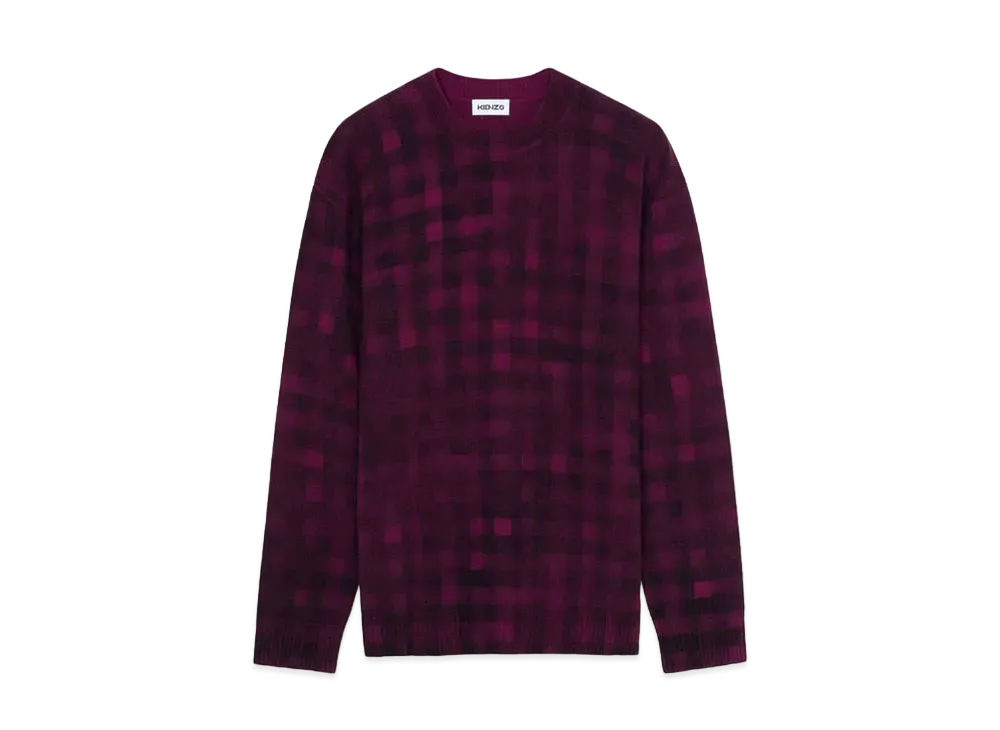 KENZO Sweater 'Ghost check' "Blackcurrant"