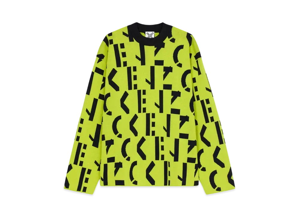 KENZO Sweater OverSized Monogram KENZO Sport "Pistache"