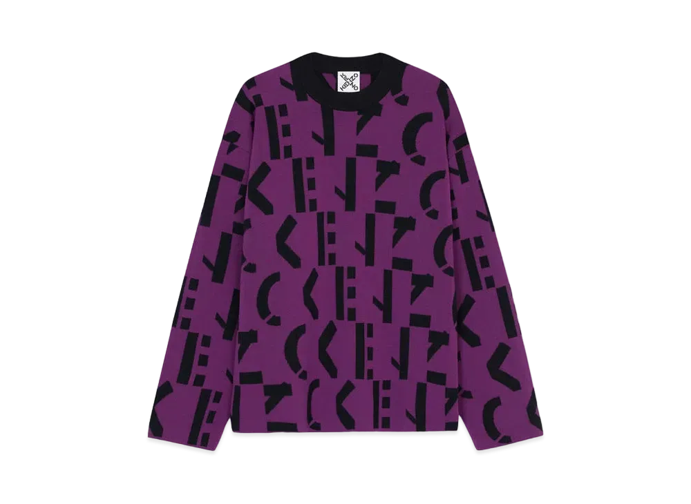 KENZO Sweater OverSized Monogram KENZO Sport "Purple"