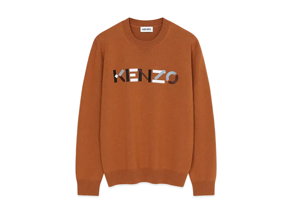 KENZO Merino Wool Sweater KENZO Logo "Paprika"