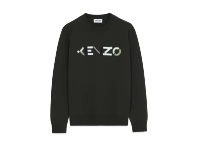 KENZO Merino Wool Sweater KENZO Logo "Stone Grey"