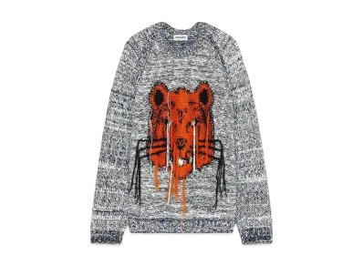 KENZO Reversible Sweater K-Tiger "Pearl Grey"