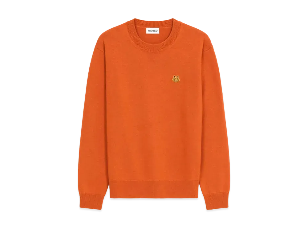KENZO Merino Wool Sweater Tiger Crest "Medium Orange"