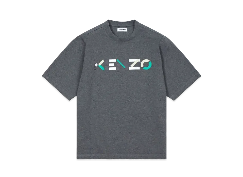 KENZO OverSized T-shirt KENZO Logo Multicolor "Misty Grey"