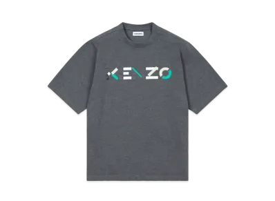 KENZO OverSized T-shirt KENZO Logo Multicolor "Misty Grey"
