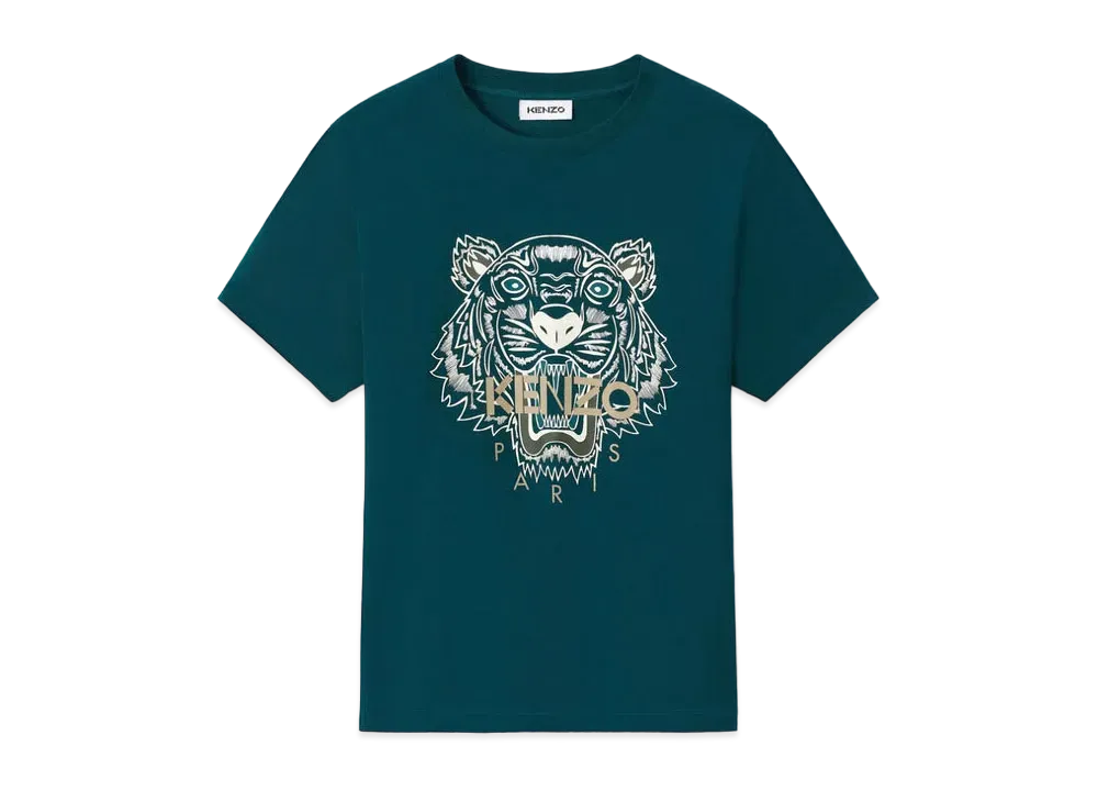 KENZO T-Shirt tigre Tigre "Duck Blue"