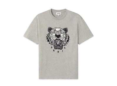 KENZO Oversized T-shirt tiger Tigre Embroidered "Pearl Grey"
