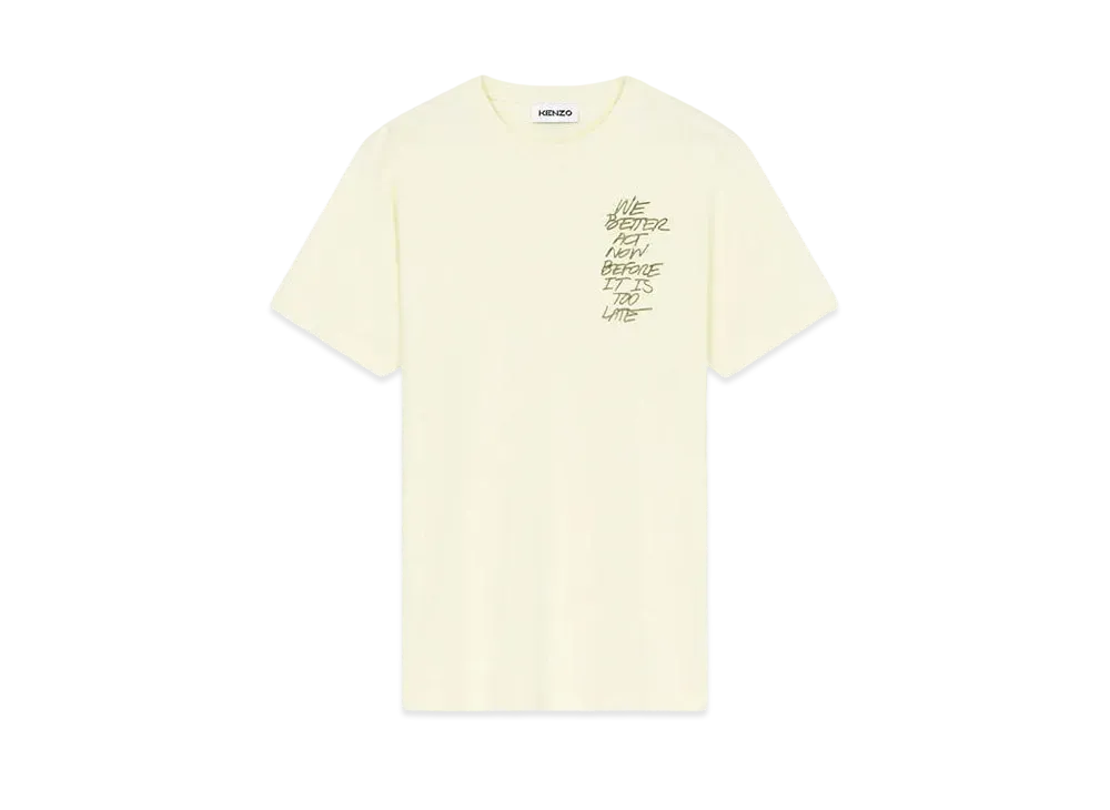 KENZO T-shirt 'We better act now' "Vanilla"