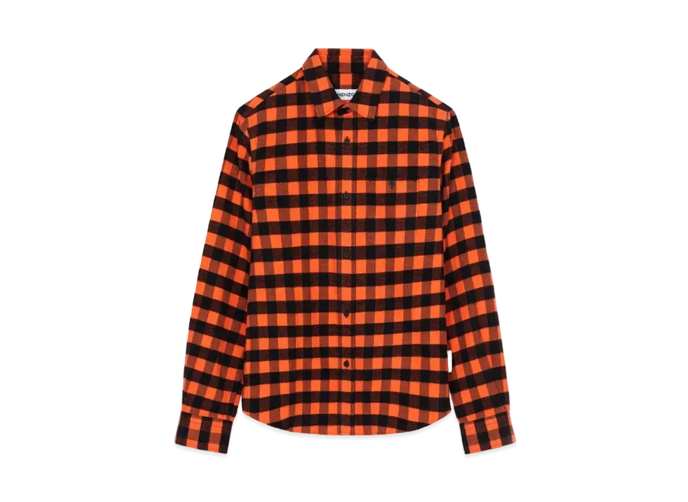 KENZO Plaid Casual Shirt "Medium Orange"