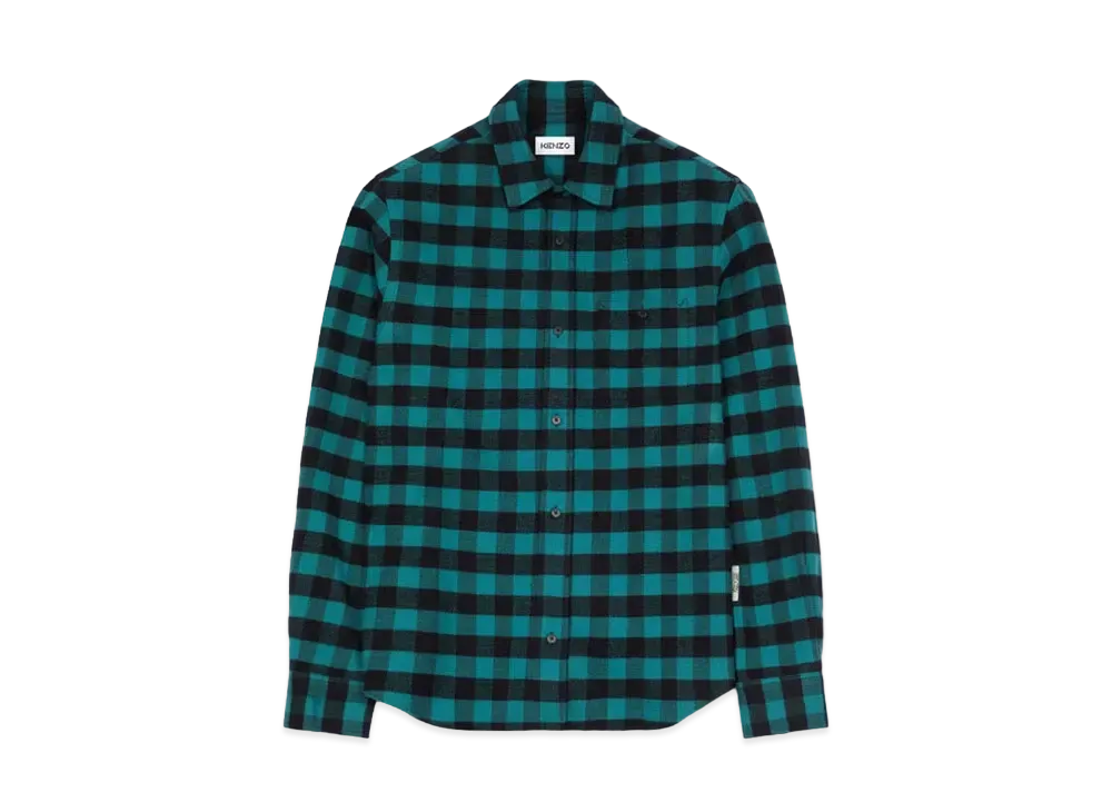 KENZO Plaid Casual Shirt "Duck Blue"
