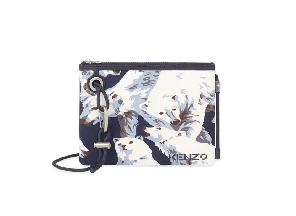 KENZO Pouch With Shoulder Strap "Blue Black"