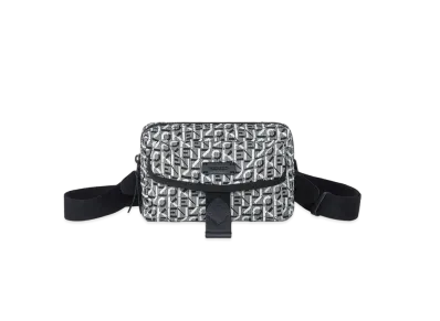 KENZO Jacquard Weave Mini Shoulder Bag Courier "Misty Grey"