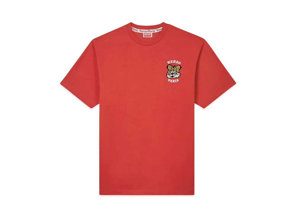 KENZO VERDY MARKET Embroidery Cotton T-Shirt "Red"