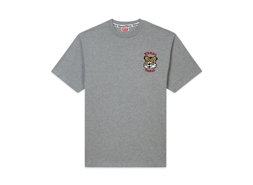 KENZO VERDY MARKET Embroidery Cotton T-Shirt "Gray"