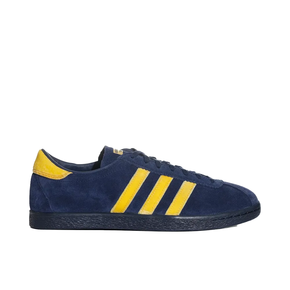 atmos × adidas Tobacco "Night Indigo/Bold Gold"