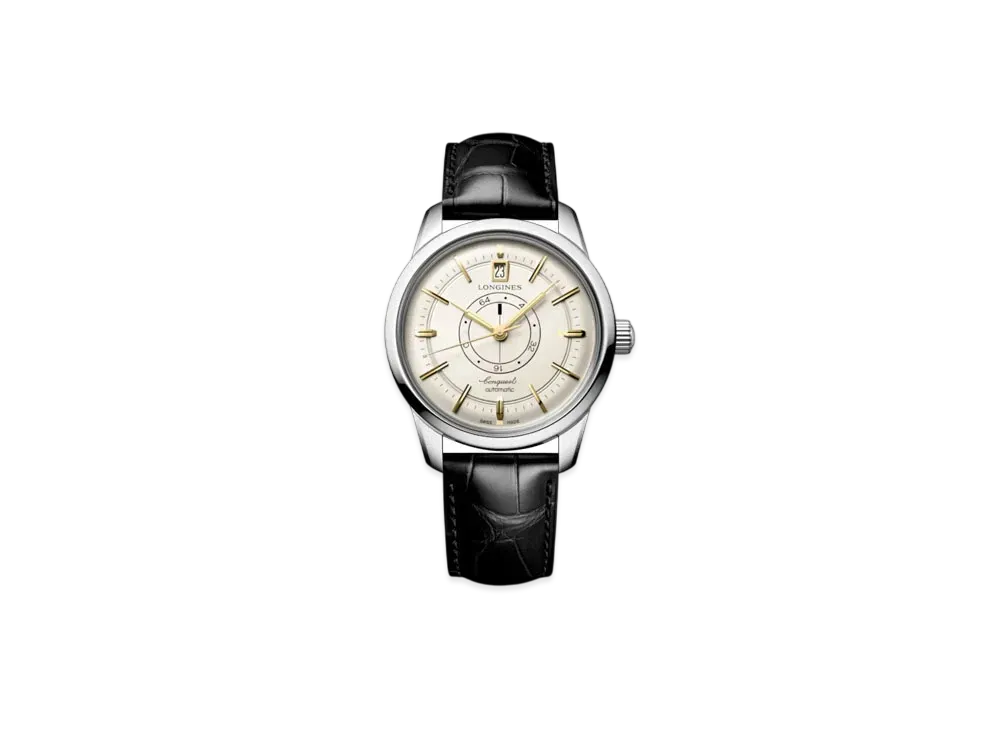 ロンジン コンクエスト ヘリテージ セントラル パワー リザーブ 38mm "ステンレススティール/シャンパン/ブラック" L1.648.4.78.2