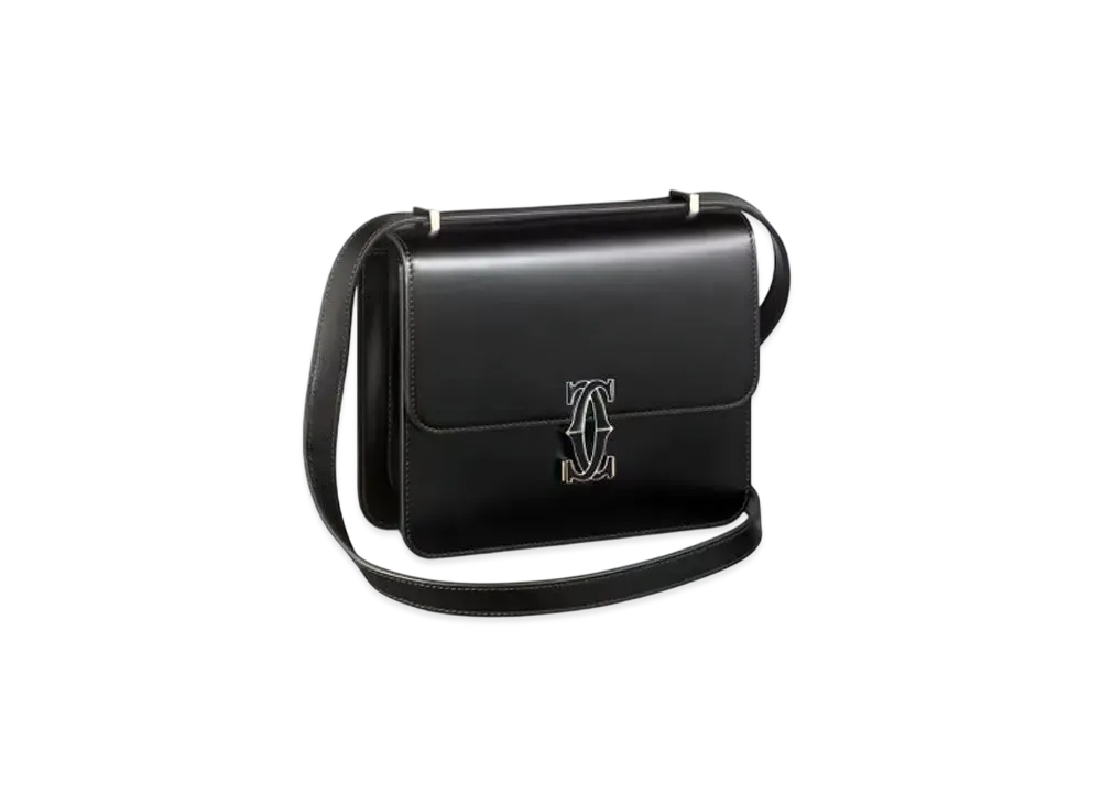 Cartier Mini Shoulder Bag, C de Cartier "Gold/Black"