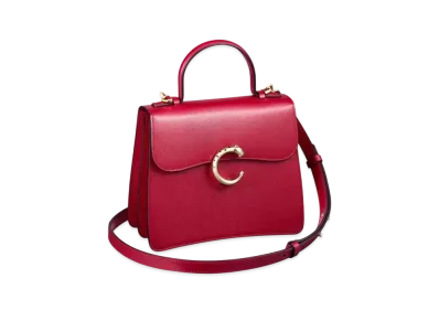 Cartier Top Handle Bag Small Model, Panthere de Cartier "Cherry Red"