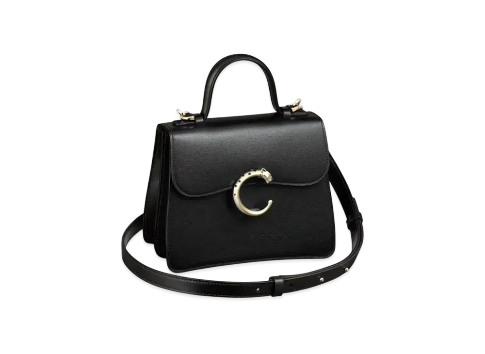 Cartier Top Handle Bag Mini Model, Panthere de Cartier "Black"