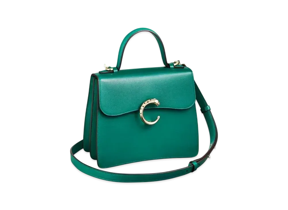 Cartier Top Handle Bag Small Model, Panthere de Cartier "Dark Green"