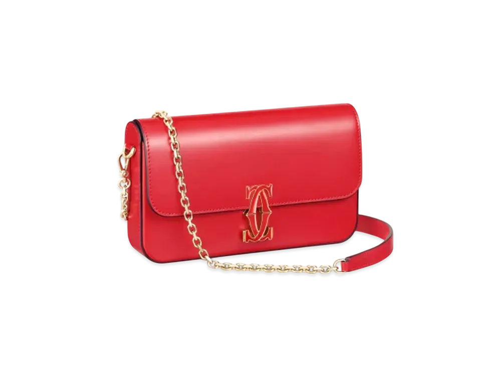Cartier Mini Model Chain Bag, C de Cartier "Red"